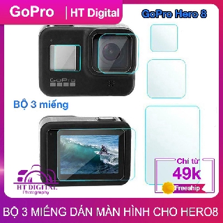 Bộ 3 Miếng Dán Màn Hình Cường Lực GoPro Hero 8