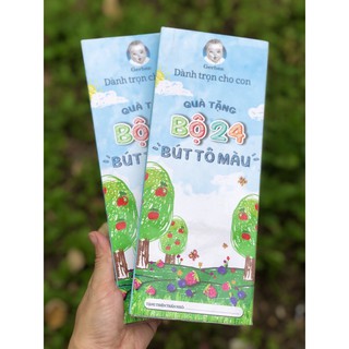 Bộ bút sáp màu  Gerber 24 cây an toàn cho bé, màu sắc đa dạng, mẫu mã bắt mắt