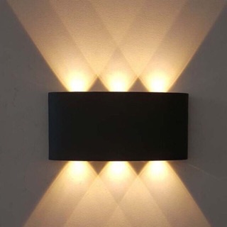 Đèn Hắt Tường Trang Trí Led Sáng 2 Đầu Nguồn Nhôm Chống Nước IP66