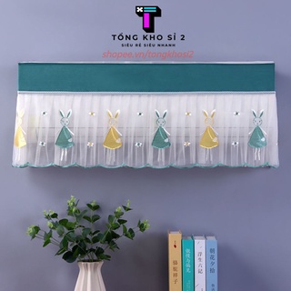 PVN32910 Tấm che bụi điều hòa vải ren dễ thương T2