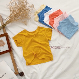 Áo phông trơn cotton xước cho bé