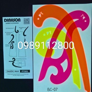 Thước cong bộ vẽ cổ, nách,tay áo, đáy quần rất hữu ích