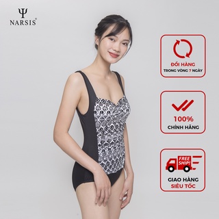 [Mã BMBAU50 giảm 7% tối đa 50K đơn 99K] Bộ đồ bơi nữ Narsis A0013 màu đen phối