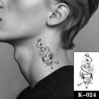 Hình xăm nghệ thuật hành tinh ánh sáng k024- miếng dán tatoo tạm thời size <10x6cm