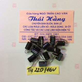 Tụ hoá 220 M/16 v giá bán 100 chiếc
