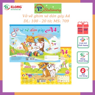 Vở vẽ A4 KLONG gáy dán keo xé dán 20 tờ định lượng 100/84 MS 709