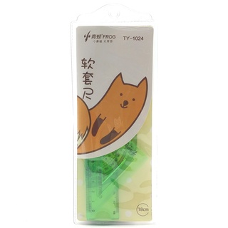Bộ 4 Thước Dẻo 18 cm - XiaoQingWa TY-1024 - Màu Xanh Lá