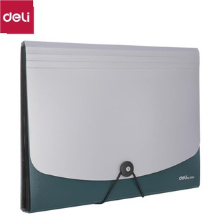 Cặp tài liệu A4 13 ngăn Deli - Đen/Xanh dương/Đỏ/Xanh lá - 1 chiếc - E5558 [Deli]