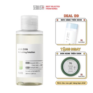 Dung dịch loại bỏ tế bào chết PURITO AHA BHA Refreshing Solution
