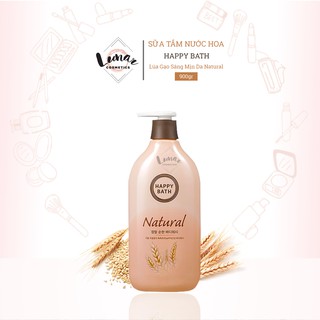Sữa Tắm Nước Hoa Happy Bath Lúa Gạo Sáng Mịn Da Natural Body Wash 900gr
