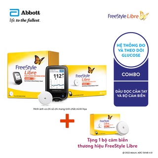 Combo 1 đầu đọc + 1 bộ cảm biến tặng 1 bộ cảm biến đo đường huyết liên tục FreeStyle Libre
