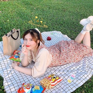 Vải trải chụp ảnh - vải trải picnic decor chụp ảnh caro, báo chí nhiều size