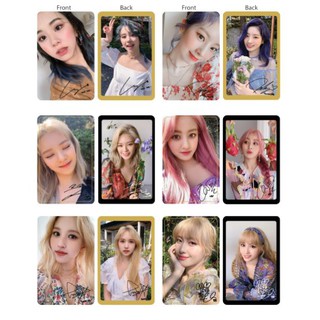 Set 9 thẻ card nhựa TWICE - More &amp; More in 2 mặt bo góc có chữ ký lẻ từng thành viên