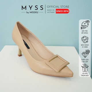 Giày nữ mũi nhọn cài khoen vuông 7cm thời trang MYSS - CG151