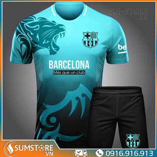 Đồ Đá Banh Thể Thao CLB Barca Xanh T10 Độc Lạ - Áo Bóng Đá Mới 2021