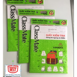 Giấy kiểm tra dòng kẻ ngang có chấm Cấp 2 Classmate 20 tờ đôi