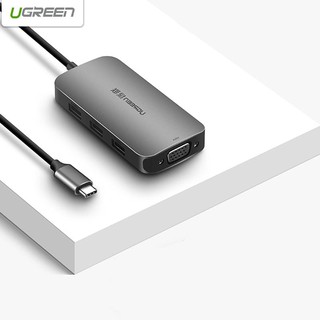 Cáp USB type-C sang VGA/ Hub USB 3.0 Ugreen 50210 chính hãng