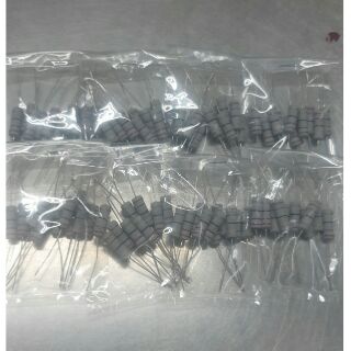 Điện trở 2w , giá 10 túi nhỏ 80k , có đủ các trị số( một túi 10 con)