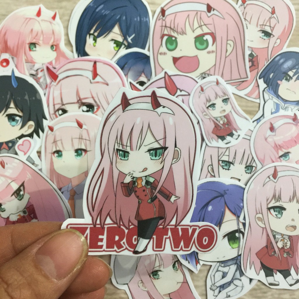 sticker  zero two/ ảnh dán  zero two