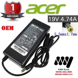 Sạc laptop Acer 19V 4.7A Loại Tốt - Zin Adapter Kèm dây nguồn - NEW