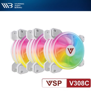 Bộ kit 3 Fan Led RGB + Hub VSP V308C (Màu trắng)
