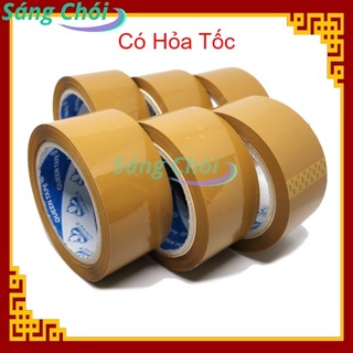 1 Cây (6 Cuộn) Băng Keo Đục OPP Cao Cấp  4.8cm x 100yard Dính Cao Đóng Gói Hàng - 4F8 4.8 cm x 100 yard - Sáng Chói