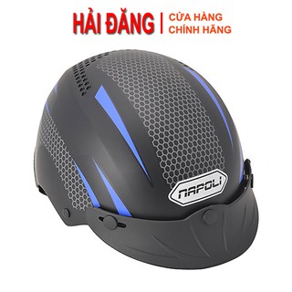 Mũ bảo hiểm nửa đầu NAPOLI N077 Lưỡi Trai Tem V2 Nhiều Màu - Freesize 55-58 cm - Bảo Hành 12 Tháng