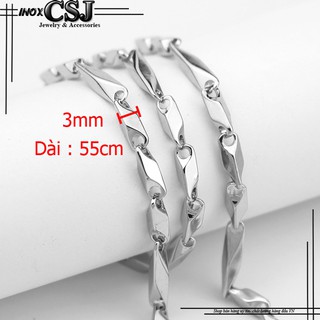 DÂY CHUYỀN INOX NAM HỎA TIỂN 3LY CHẠM CON CÁ đẹp, không đen