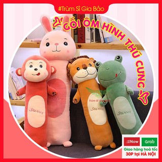 Gối ôm hình thú bông cho bé size 60cm , 80cm , 90cm , gối ôm hình động vật chất nhung mịn co giãn 4 chiều siêu đẹp