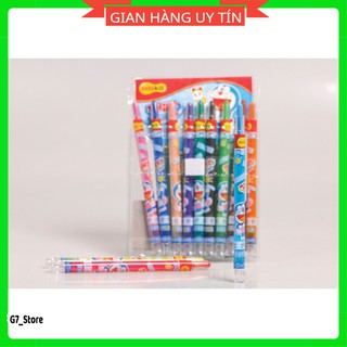 (SALE) Hộp bút sáp vặn 12 màu Thiên Long Đoremon loại dài