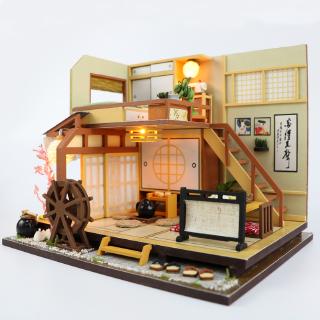 Đồ chơi mô hình lắp ráp trang trí 3D ngôi nhà phong cách Nhật Bản M034 có đèn