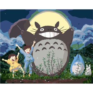 Tranh sơn dầu số hóa rẻ,đẹp-tranh tô màu theo số- tranh số hóa, Tặng khăn,khung gỗ 40x50-Moon shop-N8