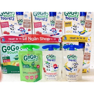 [HÀNG MỸ BAY AIR] Sữa chua trái cây cho bé ăn dặm Gogo Squeeze 85gr.