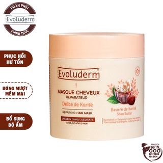 Kem Ủ Tóc Dưỡng Tóc Bóng Mượt Evoluderm Delice De Karite Repairing Mask 500ml
