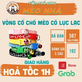 [ Giao Nhanh ] Vòng cổ cho chó mèo nhiều màu có lục lạc, Có dạ quang