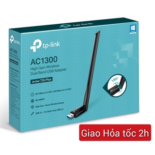 [Hỏa Tốc - CHÍNH HÃNG] USB WiFi TP LINK 1300Mbps tốc độ cao - Adapter Wifi giúp thu sóng WiFi 5Ghz cho Laptop PC máy bàn