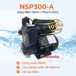 Máy bơm tăng áp Nanoco NSP-300A, chịu nước nóng, bảo hành 2 năm