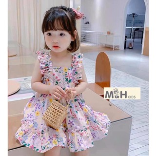 Váy bé gái dáng xòe hoa nhí cánh tiên cực đẹp, cực xinh cho bé gái từ 8 đến 24 kg