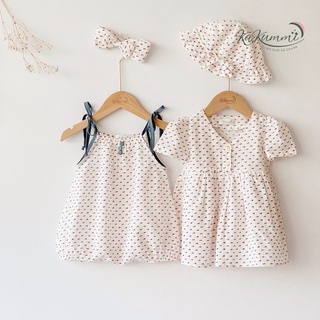 Body chip cho bé gái thô hàn họa tiết trái tim, body suit hai dây, body suit cộc tay BD008 Kakummi