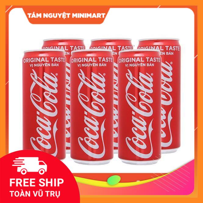 Combo 6 lon Coca Cola 330ml