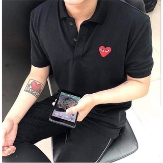 ÁO THUN NAM NỮ CỔ TRỤ FORM RỘNG THỜI TRANG IN HÌNH TRÁI TIM Chất Cotton Mềm Mại TTQ0066