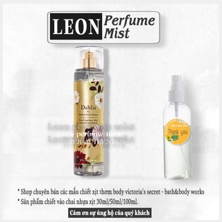 LEON Xịt thơm cơ thể Body mist Bath &amp; Body Works - Dahlia -𝐦𝐚̂̃𝐮 𝐭𝐡𝐮̛̉ 𝟑𝟎𝐦𝐥/𝟓𝟎𝐦𝐥