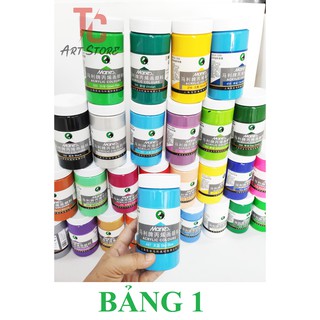 Màu Vẽ Acrylic MARIES 300ml - Full Bảng Màu (BẢNG MÀU 1)