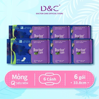 Băng vệ sinh thảo dược Doctor Care ban đêm 33.8cm Combo 6 gói
