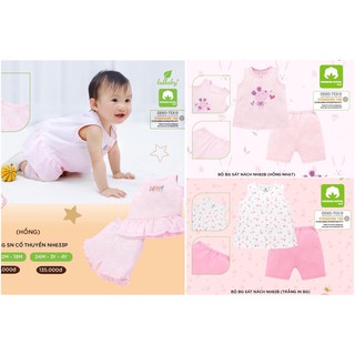 [CHÍNH HÃNG] Bộ sát nách, ba lỗ bé gái chất cotton cao cấp an toàn cho bé họa tiết Lullaby