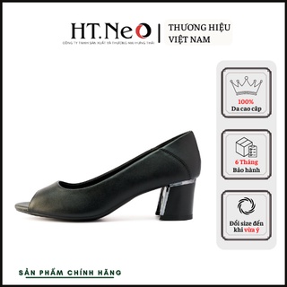 Giày cao gót nữ - HT.NEO Da thật mềm mại êm chân, thiết kế mũi hở siêu xinh, tinh tế nhẹ nhàng CS138