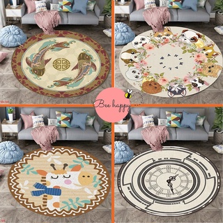 Thảm tròn bali 1mx1m thảm bali tròn, miếng trải sàn BEE HAPPY