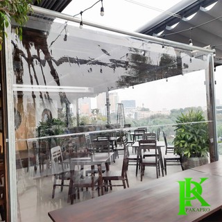 Rèm Nhựa Cuốn PVC Trong Suốt Chắn Gió, Bạt Cuốn Nhựa Trong Ngăn Lạnh