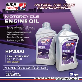 DẦU NHỚT ĐỘNG CƠ Uma Racing - Engine Oil 4T 10W30/10W40/15W50 ( XE SỐ_TAY GA)