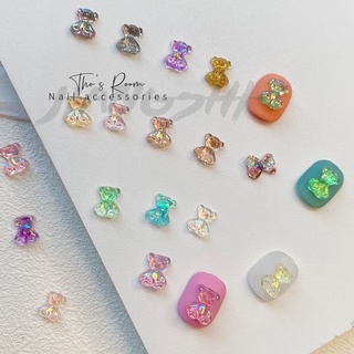 Charm gấu tráng gương mix trang trí nail / móng tay